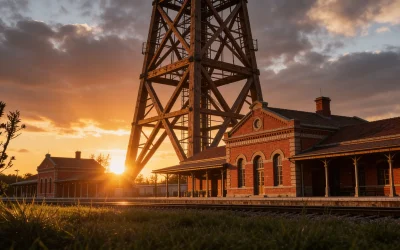 Radiostacja w Gliwicach - drewniana wieża radiowa o wysokości 111 metrów