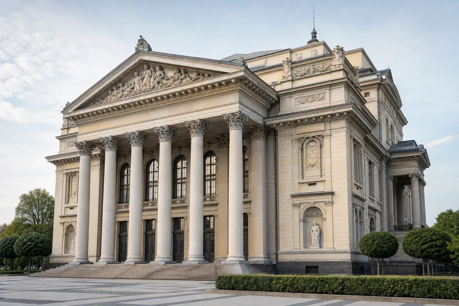 Gmach Filharmonii Śląskiej Katowice modernistyczny budynek