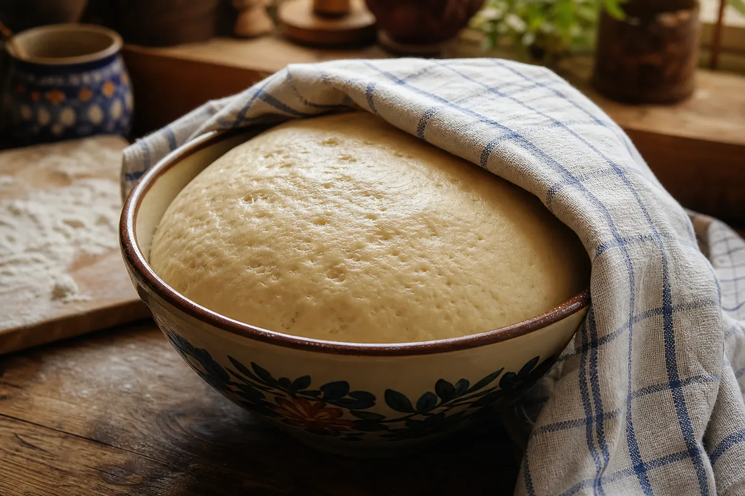 Wyrastanie ciasta na pampuchy