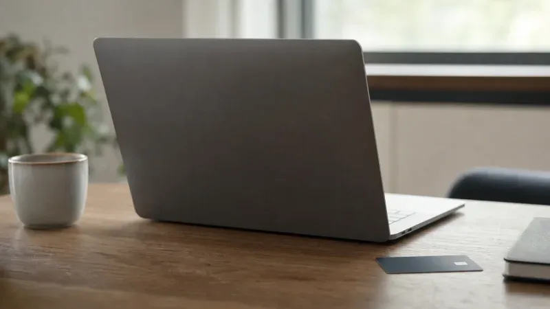 Laptop i karta płatnicza - zdjęcie ilustracyjne