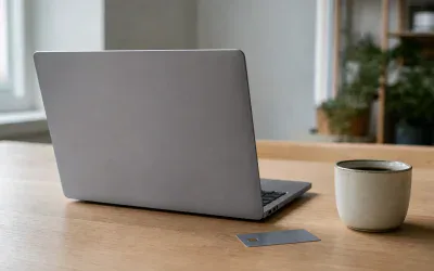 Laptop i karta płatnicza - zdjęcie ilustracyjne