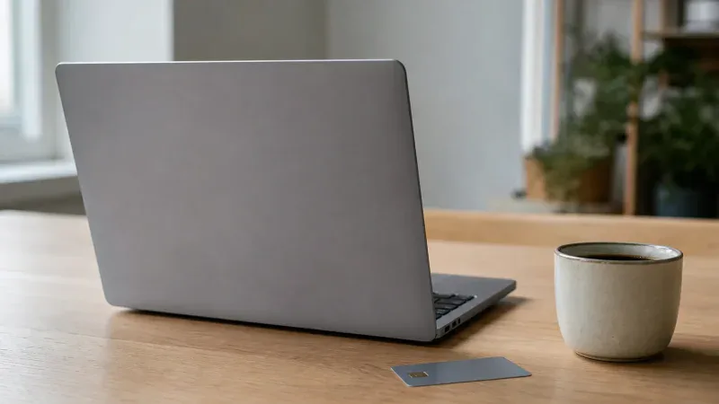 Laptop i karta płatnicza - zdjęcie ilustracyjne