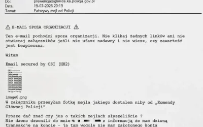 Oszuści podszywają się pod Policję – uważaj na maile!