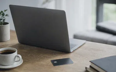 Laptop i karta płatnicza - zdjęcie ilustracyjne