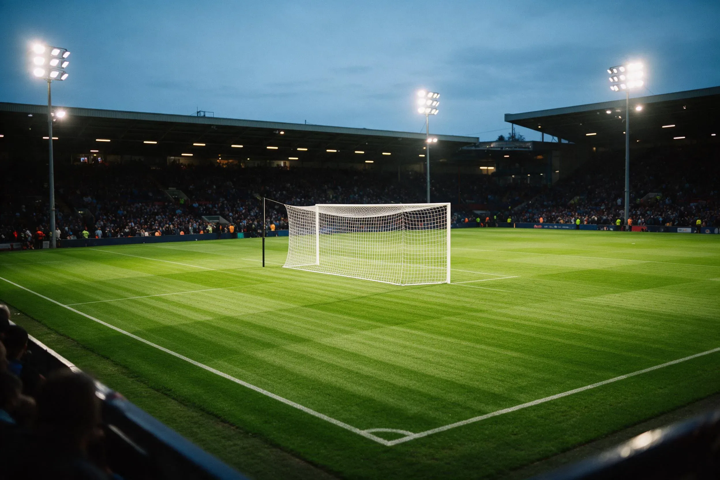 Murawa stadionu piłkarskiego przed meczem