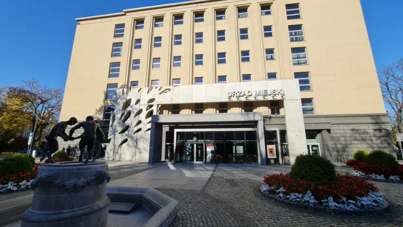 Budynek Urzędu Miejskiego przy ul. Zwycięstwa 21, gdzie mieści się Urząd Stanu Cywilnego w Gliwicach